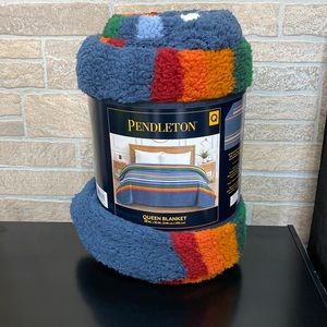 NEW Pendleton serape stripe blue blanket